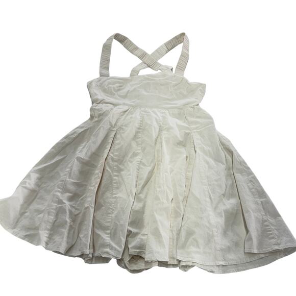 Louna‎ Romper Womens Medium White Tie Back Criss Cross Cotton Blend - Picture 2 of 16